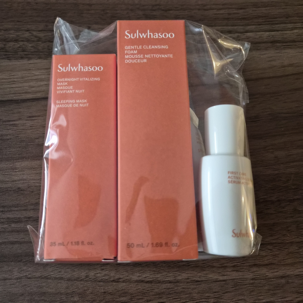 Sulwhasoo Mask, Cleansing Foam, Serum and SPF Set